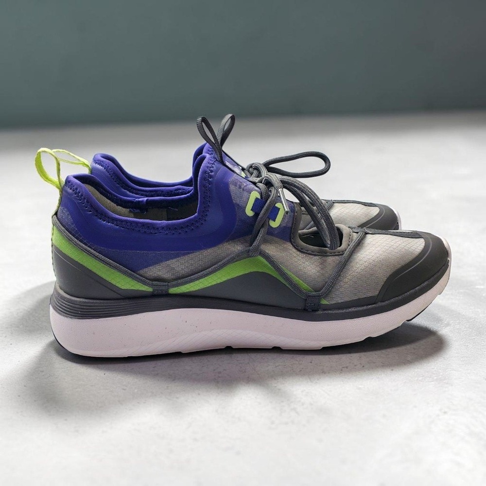 Vionic Giselle Grey‎ Purple Lime Green Active Walking Sneakers Womens 9.5